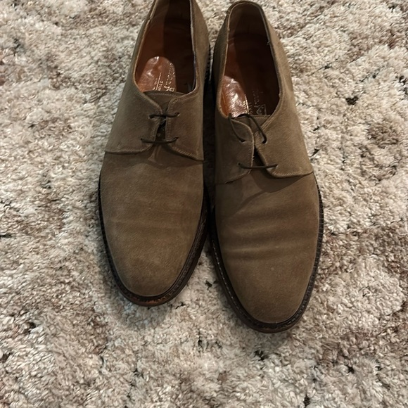 Salvatore Ferragamo Tan Suede Derbys main image 5